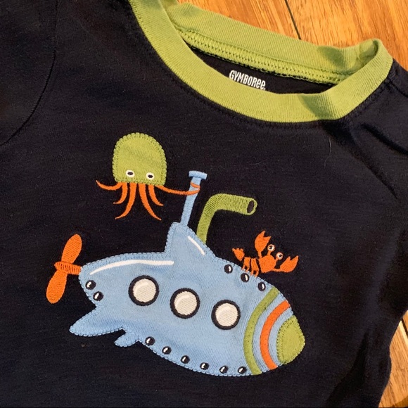 Gymboree Submarine Boys 2 Piece summer Pyjamas - Picture 2 of 4